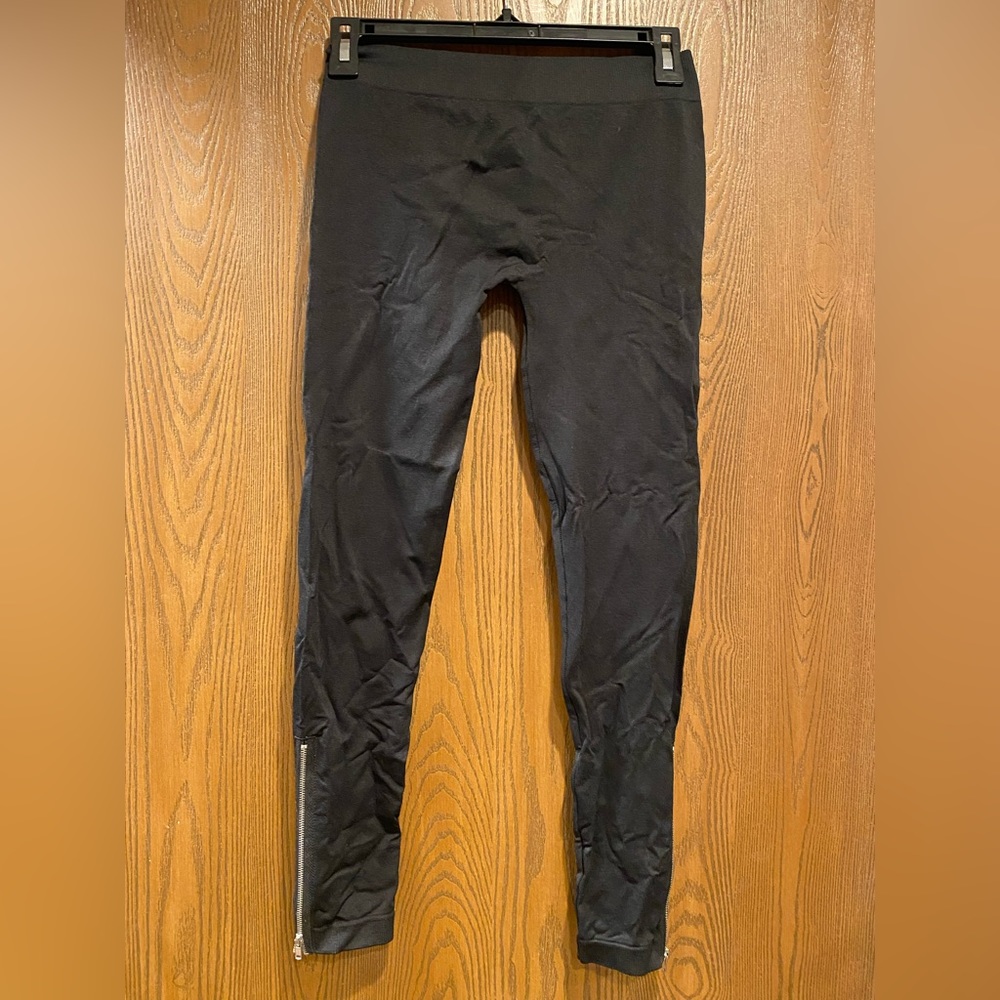 Pink Rose Leggings Black Size S
